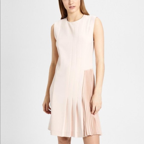 Theory Crepe Pleated Day Dress - Picture 2 of 16